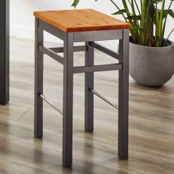 Holz Barhocker in Grau und Kiefer Lauge - Ziamora^Wohnen Sale