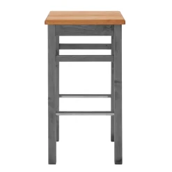 Holz Barhocker in Grau und Kiefer Lauge - Ziamora^Wohnen Sale