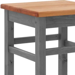 Holz Barhocker in Grau und Kiefer Lauge - Ziamora^Wohnen Sale