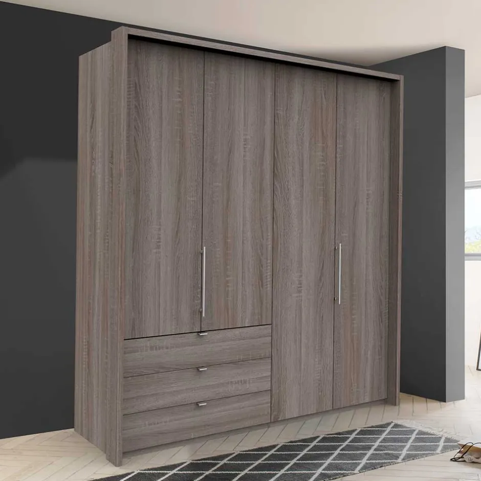 Wohnen Holz Dekor Schlafzimmerschrank mit Falttüren - Crenba