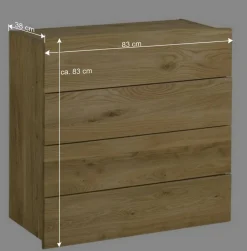 Holz Garderoben Set aus Eiche - Avidora (vierteilig)^Wohnen Sale