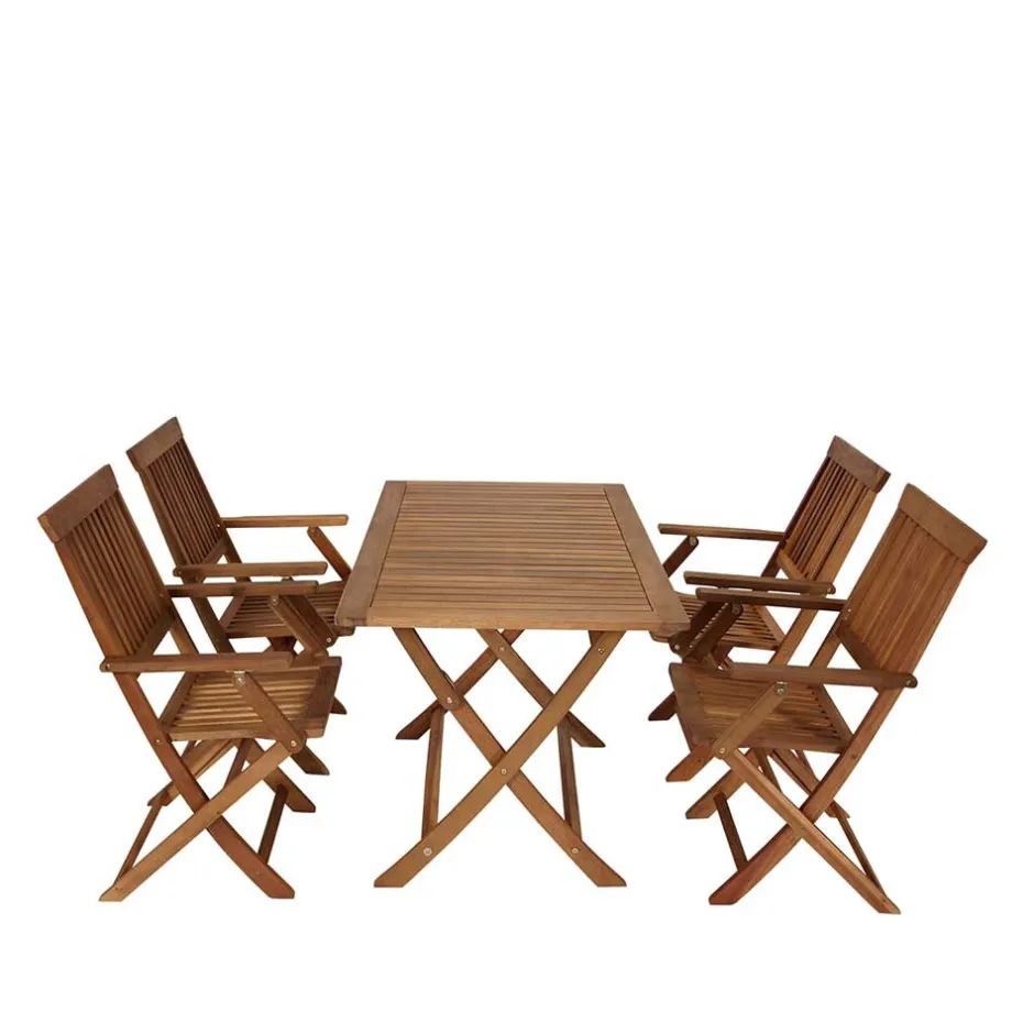 Wohnen Holz Garten Sitzgruppe klappbar - Palma (fünfteilig)