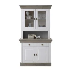 Holz Küchenbuffet Mirandesca in Weiß Grau^Wohnen Online