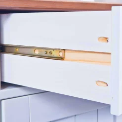 Holz Landhaus Büfett in Weiß Braun - Vatina^Wohnen Hot