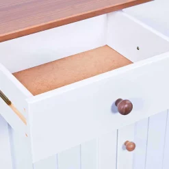 Holz Landhaus Büfett in Weiß Braun - Vatina^Wohnen Hot