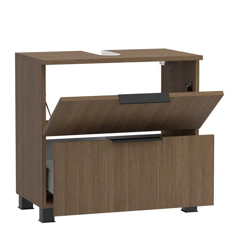 Wohnen Holz Look Badezimmermöbel Set - Ucaida (vierteilig)