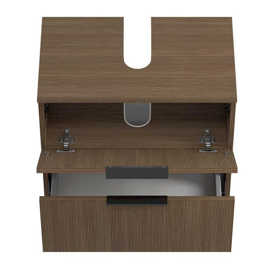 Wohnen Holz Look Badezimmermöbel Set - Ucaida (vierteilig)