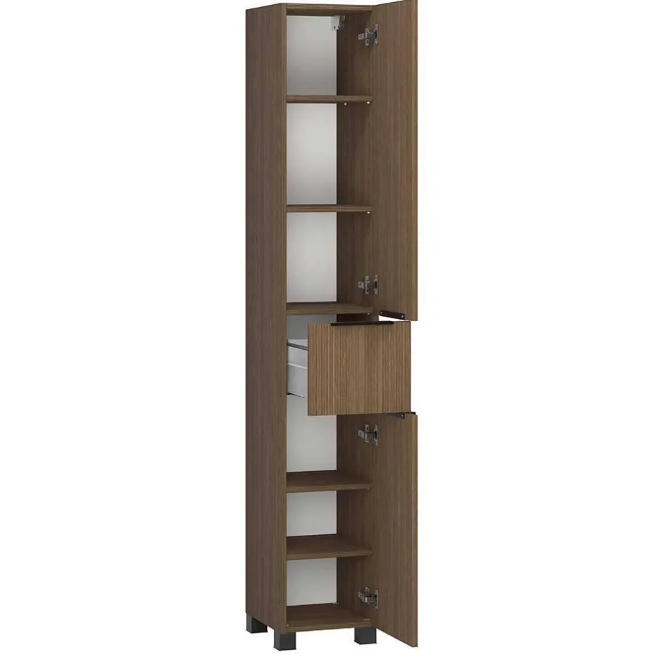 Wohnen Holz Look Badezimmermöbel Set - Ucaida (vierteilig)