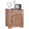 Wohnen Holz Nachtschränkchen Vislan mit Schublade und Schrankfach