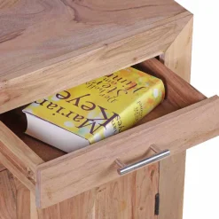 Wohnen Holz Nachtschränkchen Vislan mit Schublade und Schrankfach