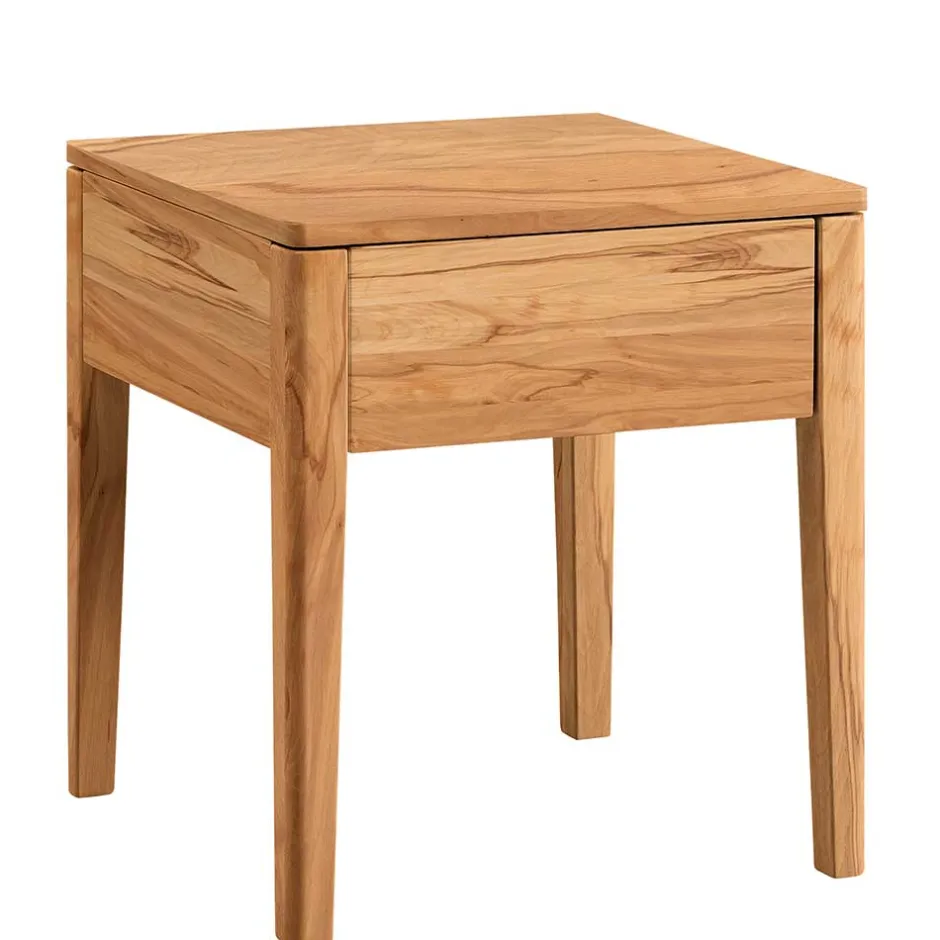 Holz Nachttisch aus Wildbuche massiv - Emjana^Wohnen Online