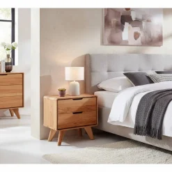 Holz Nachttische mit Schubladen - Junola^Wohnen Outlet