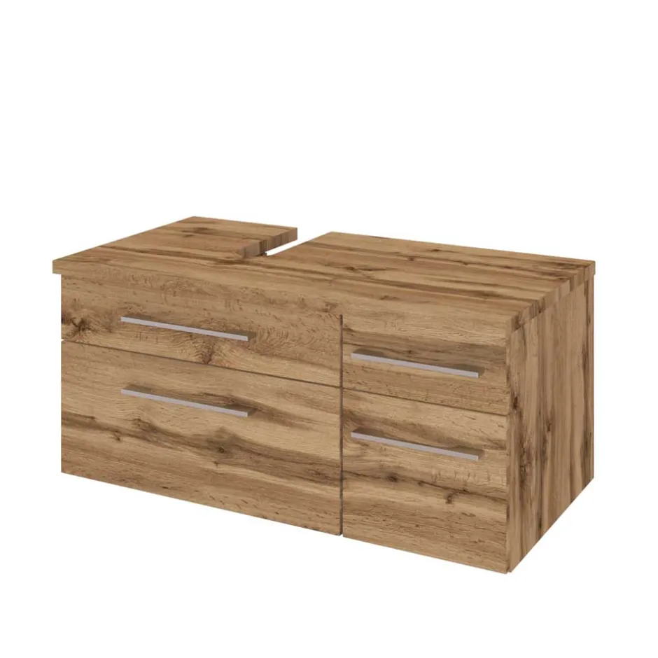 Holz Optik Badschrank für Waschbecken - Userina I^Wohnen New