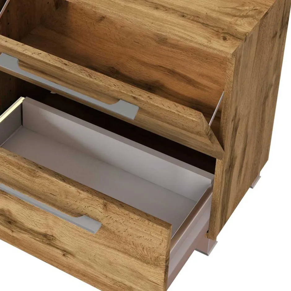 Holz Optik Waschbeckenunterschrank 60x54x35 cm - Lemnas^Wohnen Discount