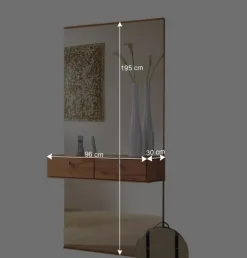 Wohnen Holz Spiegel Coestra mit Ablage