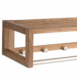 Wohnen Holz Wand-Garderobe aus geölter Eiche - Helvana