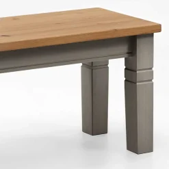 Wohnen Holzbank Cempino in Grau Kiefer massiv