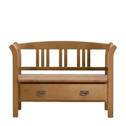 Wohnen Holzbank Giurgia mit Rückenlehne