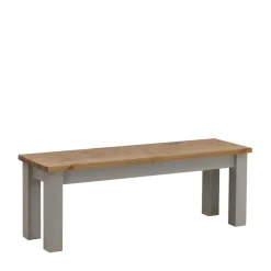 Holzbank Ziamora in Grau Kiefer massiv^Wohnen Clearance