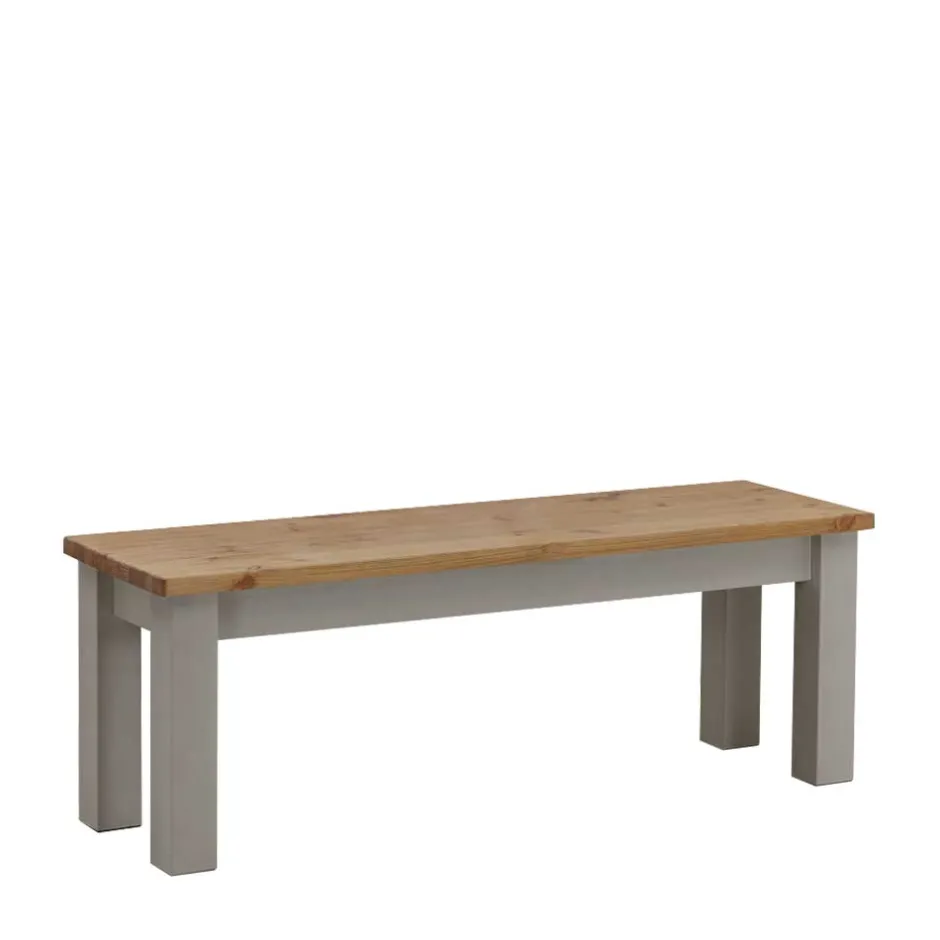 Holzbank Ziamora in Grau Kiefer massiv^Wohnen Clearance