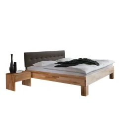 Holzbett Abraham mit Polsterkopfteil (dreiteilig)^Wohnen Clearance