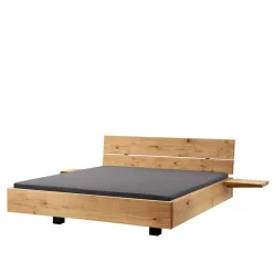 Holzbett in Schwebeoptik aus Wildeiche - Moby (dreiteilig)^Wohnen Online