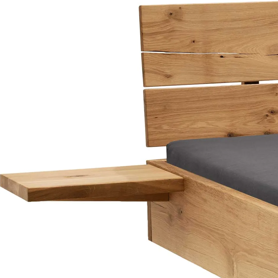 Holzbett in Schwebeoptik aus Wildeiche - Moby (dreiteilig)^Wohnen Online