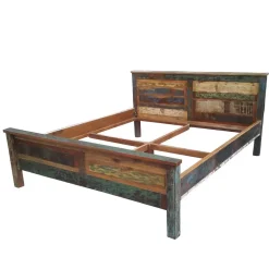 Holzbett Jamaica in Braun Bunt^Wohnen Discount