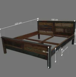 Holzbett Jamaica in Braun Bunt^Wohnen Discount