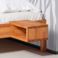 Wohnen Holzbett Middle aus Kernbuche Massivholz