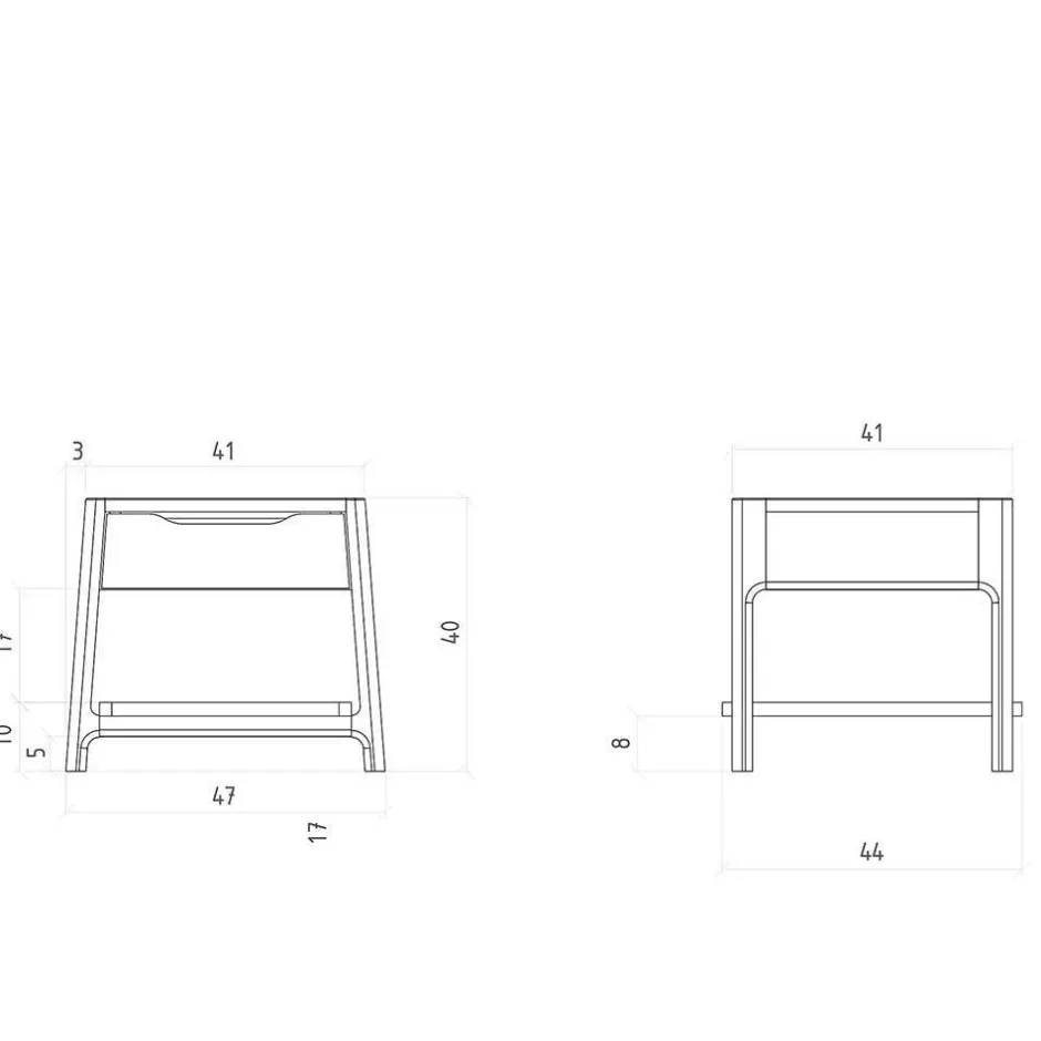 Wohnen Holzbett mit Kopfteil aus Kernbuche geölt - Daan