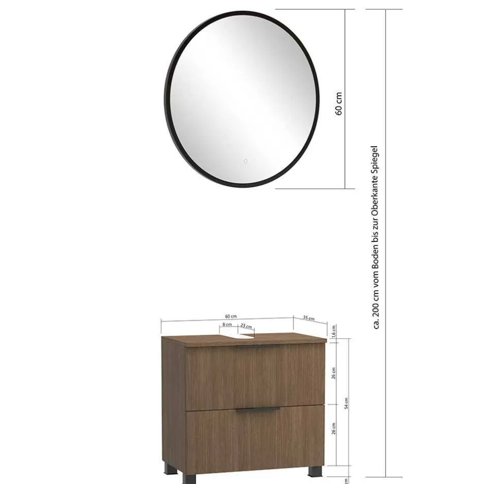 Holzdekor Badausstattung Set - Ucaida (vierteilig)^Wohnen Outlet
