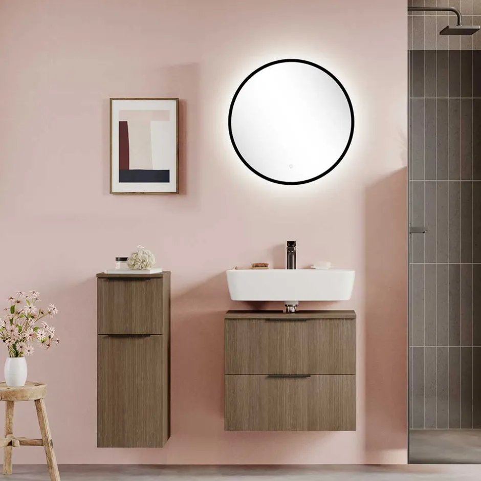 Wohnen Holzdekor Badezimmer-Möbel Set - Ucaida (dreiteilig)