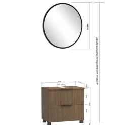 Wohnen Holzdekor Badezimmer-Möbel Set - Ucaida (dreiteilig)