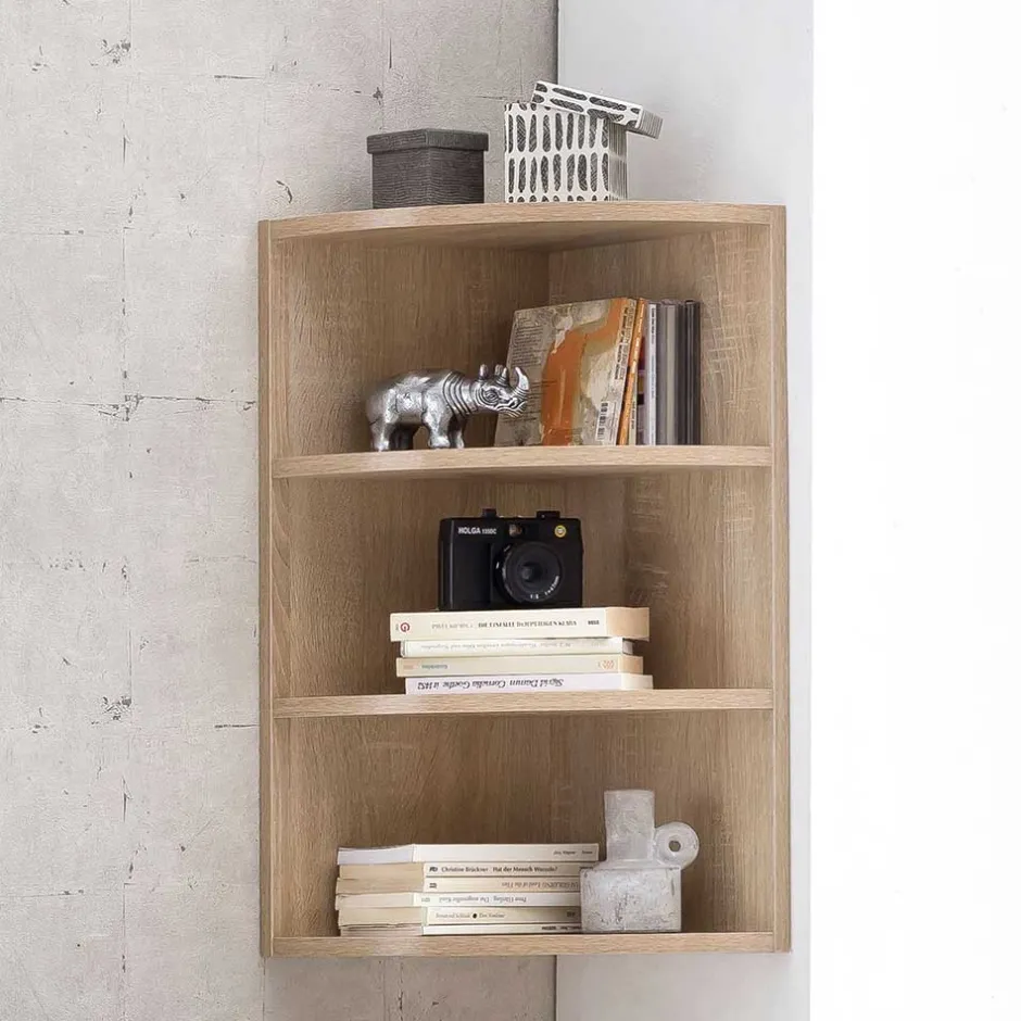 Holzdekor Hängeregal für die Ecke - Estateas^Wohnen Best