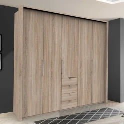 Holzdekor Kleiderschrank in Eiche Sägerau - Zayun^Wohnen Best