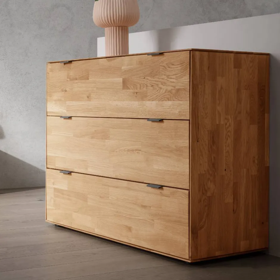 Holzkommode aus parkettverleimter Wildeiche - Kassanda^Wohnen Outlet