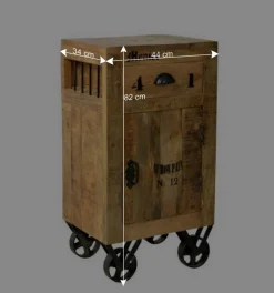 Holzkommode Indri auf Rollen^Wohnen Clearance