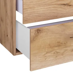 Holzlook Bad mit Doppel-Waschtisch - Ursela (vierteilig)^Wohnen Best