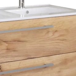 Holzlook Bad mit Doppel-Waschtisch - Ursela (vierteilig)^Wohnen Best