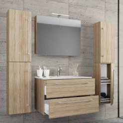 Holznachbildung Badezimmer Möbel - Caleena (vierteilig)^Wohnen