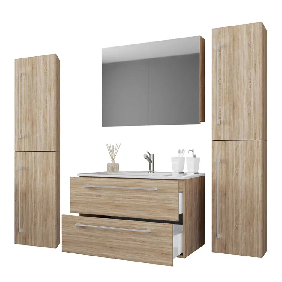 Holznachbildung Badezimmer Möbel - Caleena (vierteilig)^Wohnen