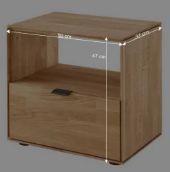 Holz-Nachtkommode aus Wildeiche - Kassanda^Wohnen Sale