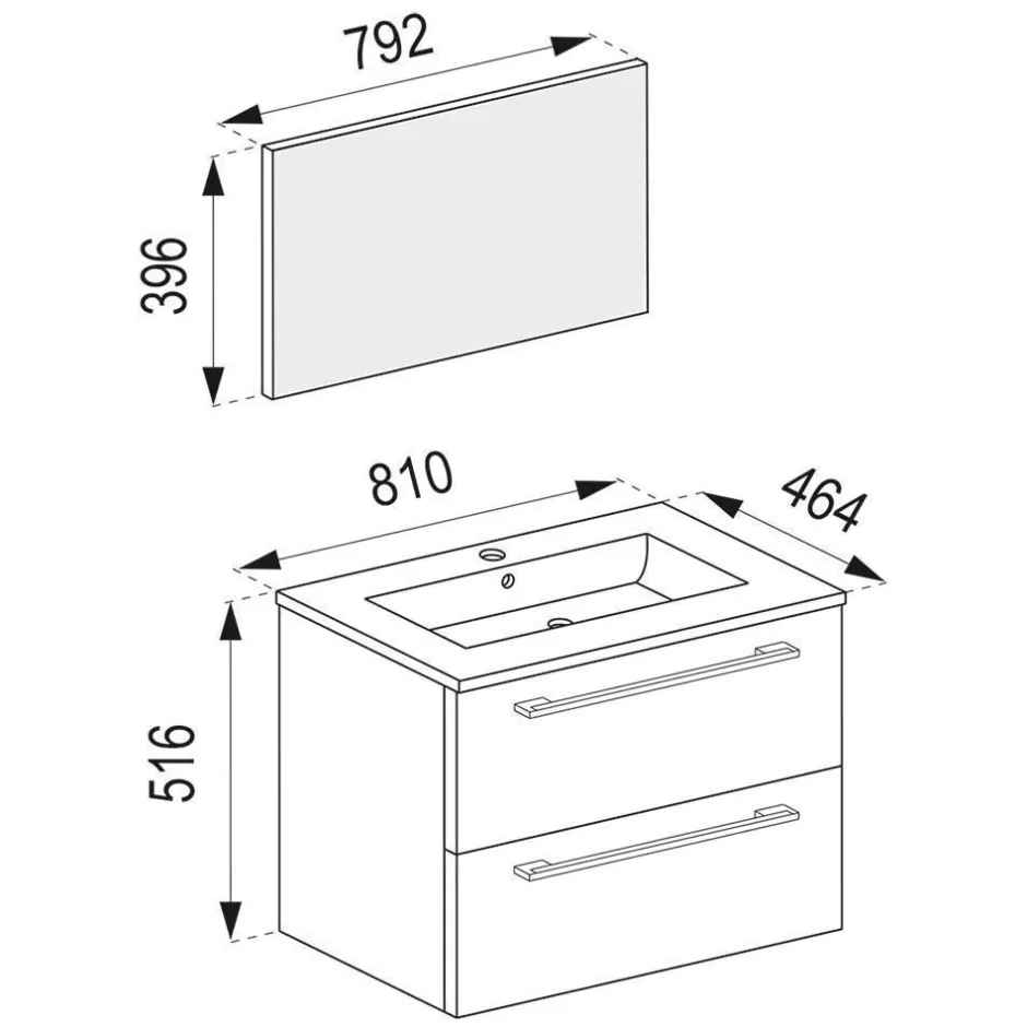 Holzoptik Badezimmer Möbel - Karin (vierteilig)^Wohnen Sale