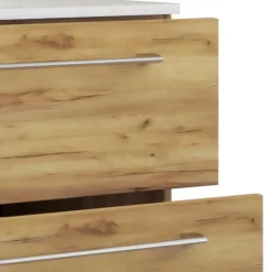 Holzoptik Badezimmer Möbel - Karin (vierteilig)^Wohnen Sale