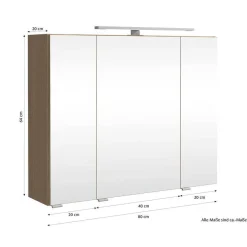 Holzoptik Badezimmermöbel Set - Leitha (fünfteilig)^Wohnen Hot