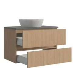 Holzoptik Badezimmermöbel Set - Leitha (fünfteilig)^Wohnen Hot