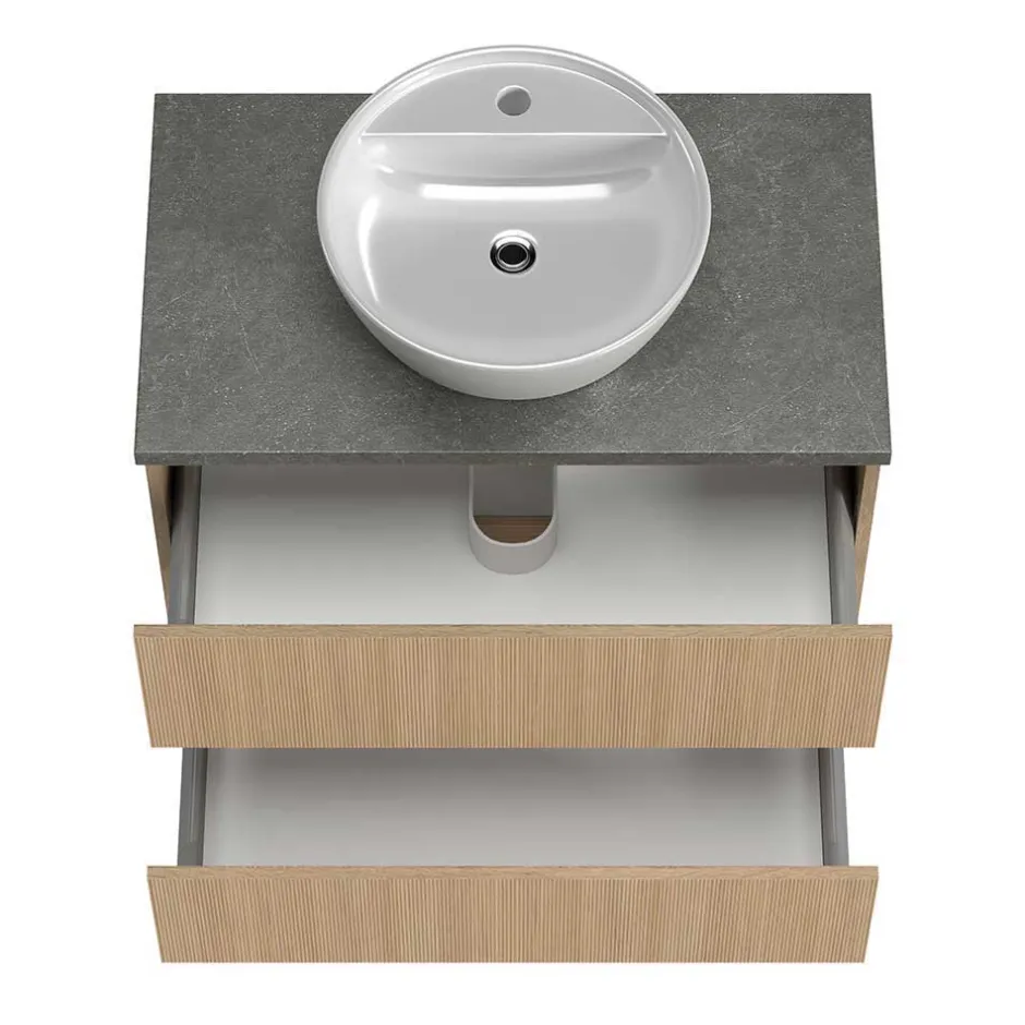 Holzoptik Badezimmermöbel Set - Leitha (fünfteilig)^Wohnen Hot