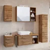 Wohnen Holzoptik Badmöbel für die Wand - Userina (sechsteilig)