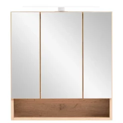 Holzoptik Badmöbel mit Baumkante - Tofias (dreiteilig)^Wohnen Discount